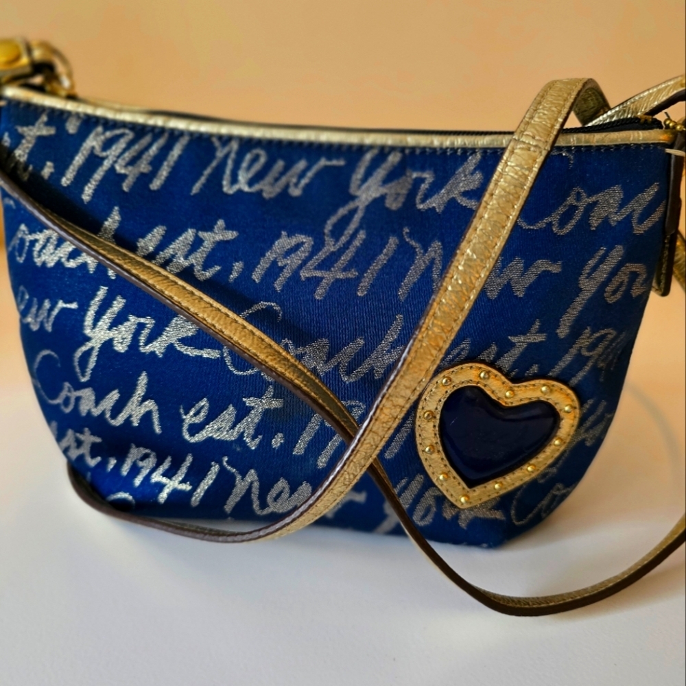 COACH BLUE & GOLD NEW YORK CROSS BODY